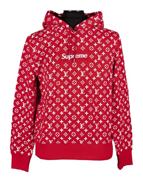 supreme louis vuitton hoodie grailed|Louis Vuitton supreme red hoodie.